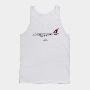 Illustration of Qatar Airways Airbus A380 Tank Top